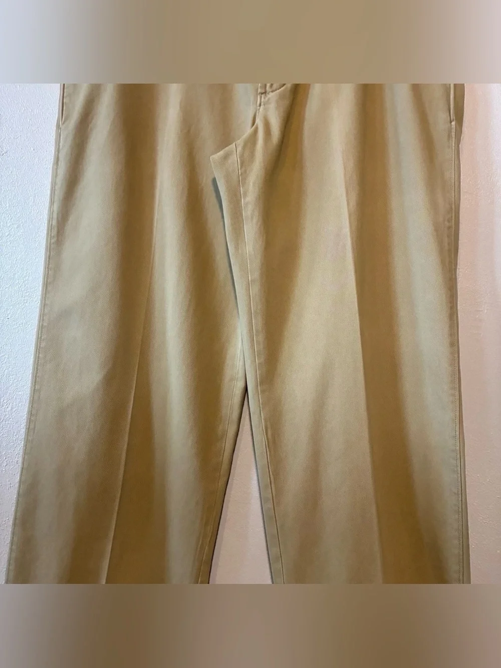 Indigo Palms Men's Pants Size 36x32 Tan Zip Fly Straight Leg Chino 100% Cotton